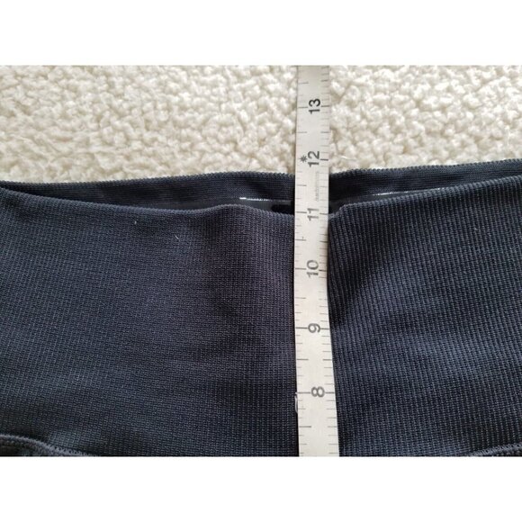 GOOD AMERICAN Wide Rib Shine Seamless Compression Leggings Black 3/4 = L/XL - Picture 7 of 11